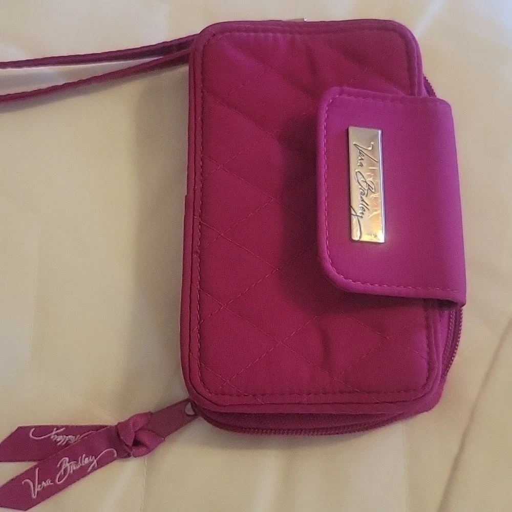 Vera Bradley Pink Wristlet beautiful, very good condition .fuchsia pink wallet
